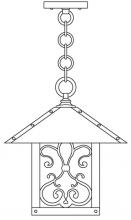 Arroyo Craftsman TRH-12ASGW-MB - 12" timber ridge pendant with ashbury  filigree