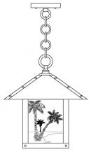 Arroyo Craftsman TRH-12PTM-AB - 12" timber ridge pendant with palm tree  filigree