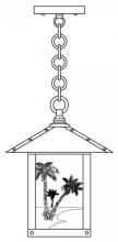 Arroyo Craftsman TRH-9PTGW-MB - 9" timber ridge pendant with palm tree  filigree