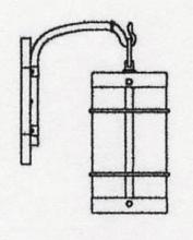 Arroyo Craftsman VB-7NRGW-P - 7" valencia wall mount - no roof