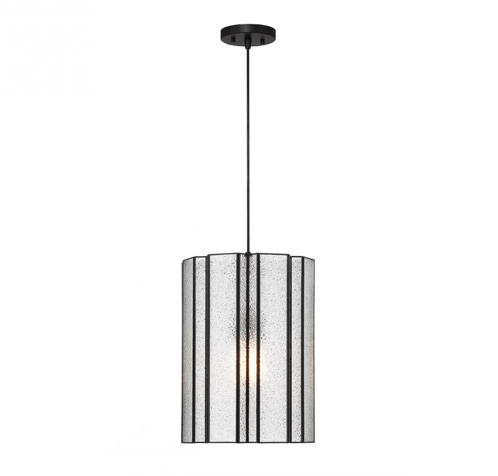 Bonn 1-Light Pendant in Matte Black