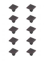 Elegant KB2012-ORB-10PK - Wilow 1" Oil-rubbed Bronze Square Knob Multipack (Set of 10)