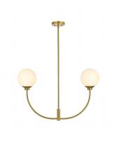 Elegant LD816D30SG - Nyomi 30 inch chandelier in Satin Gold