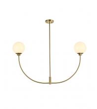 Elegant LD816D42SG - Nyomi 42 inch chandelier in Satin Gold