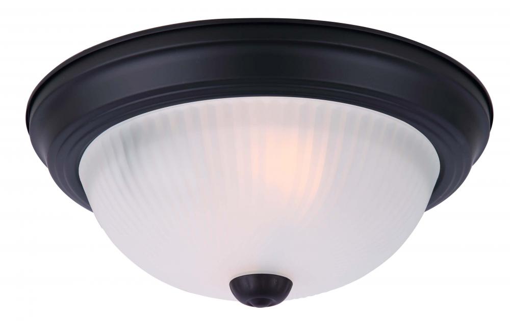 IFM211MBK-RGF, 2 Light Flush Mount, Black Finish