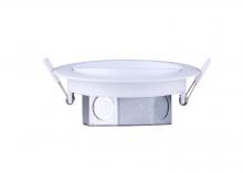 Canarm DL-4-9YC-WH-C - LED Recess Downlight, DL-4-9YC-WH-C -G-, 4 IN White Color Gimbal Trim, 9W Dimmable, 3000K, 500 Lumen