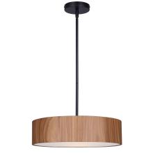 Canarm IPL318A03BKW16 - Dexter, MBK + Faux Wood Color, 3 Lt 15.75" W Rod Pendant, 60W Type A, 15.75" W x 12 - 54.5&#