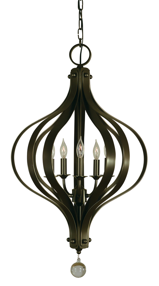 5-Light Brushed Nickel Aries Chandelier