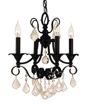 Framburg 2974 BN - 4-Light Brushed Nickel Liebestraum Mini Chandelier