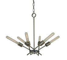 Framburg 3076 PN - 6-Light Polished Nickel Quasar Chandelier