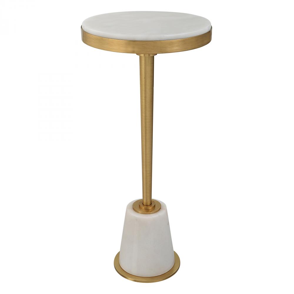 Edifice White Marble Drink Table