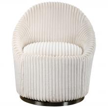 Uttermost 23578 - Crue White Swivel Chair