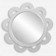 Uttermost 08177 - Clematis White Rattan Round Mirror