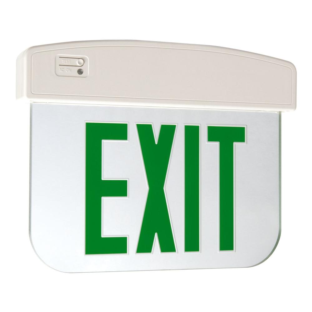 EDGE-LIT,1F,GREEN,WHT,AC ONLY