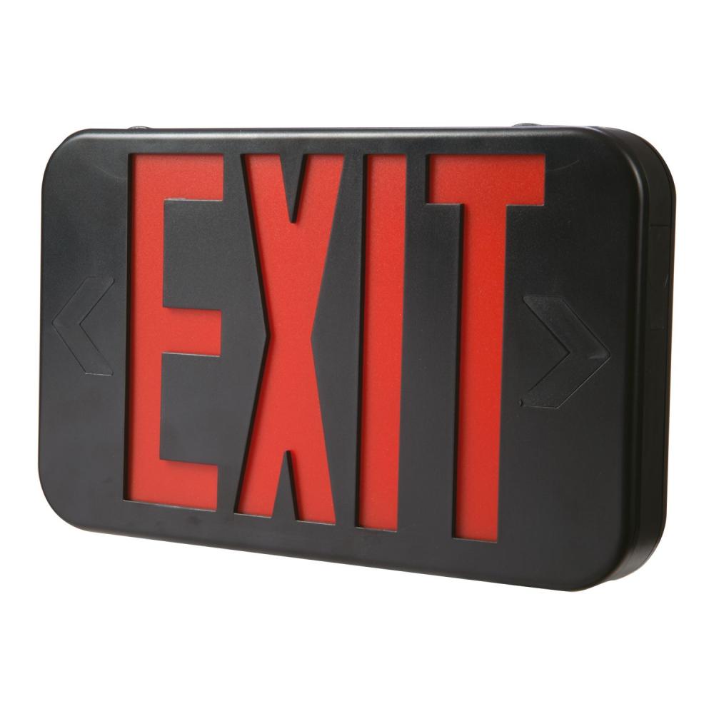 PLASTIC EXIT,RED LETTERS,BATTERY,BLACK