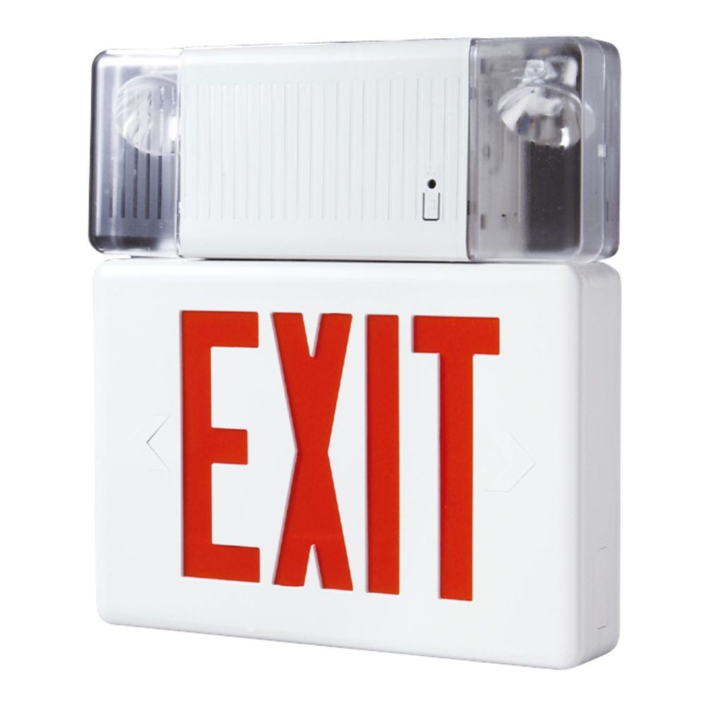 COMBO EMERG.LITE/LED EXIT,PLASTIC