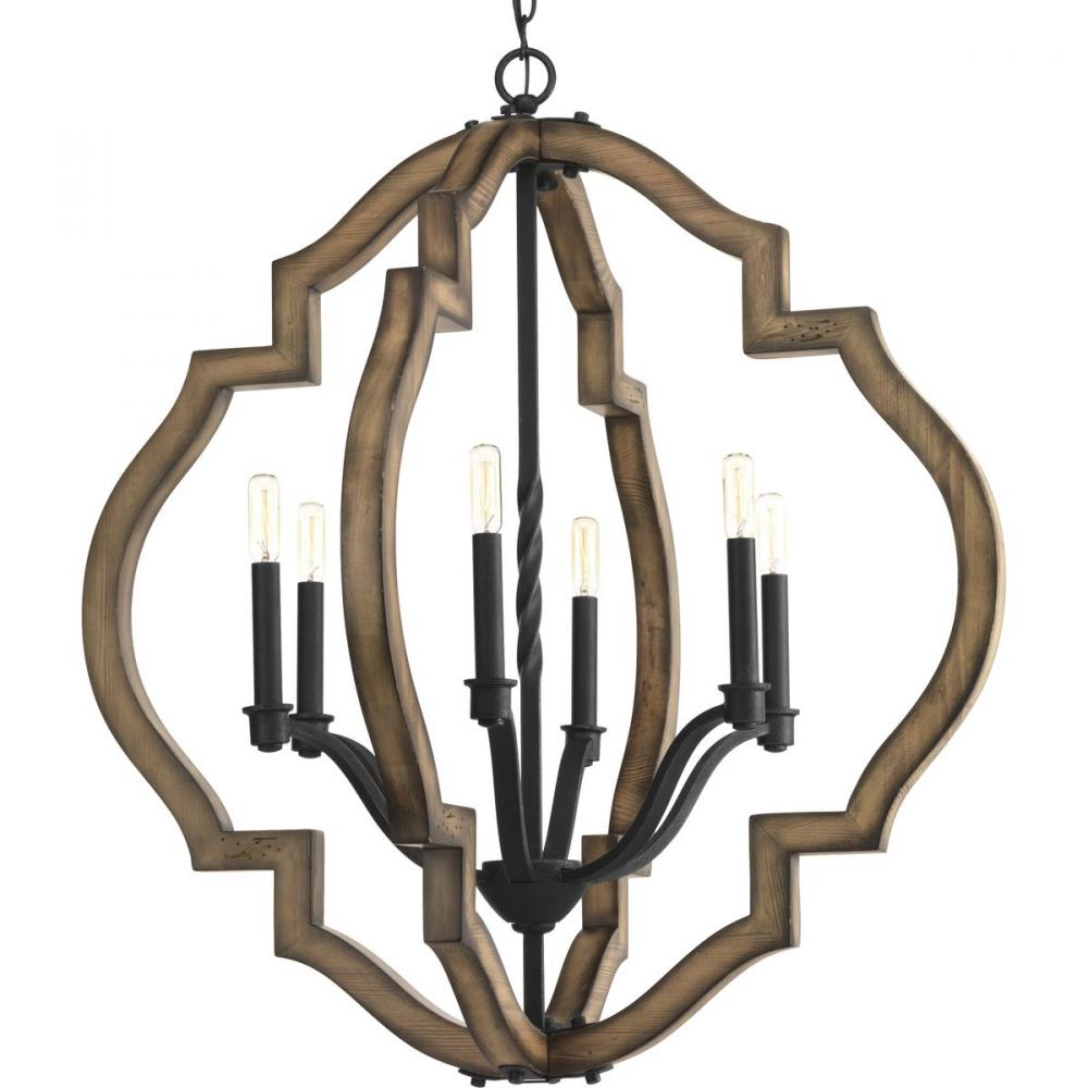 P4767-71 6-60W CAND CHANDELIER