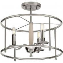 Progress Lighting, a Hubbell affiliate P350150-009 - P350150-009 3-60W CAND SEMI-FLUSH CONV