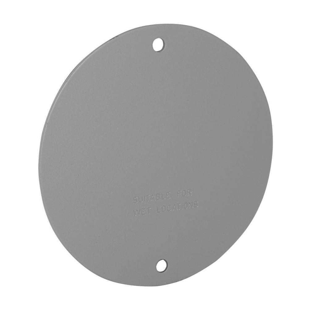 ROUND WEATHERPROOF BLANK COVER - GRAY